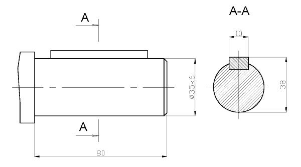 Размеры вала мотор-редуктора 1МЦ2С-80